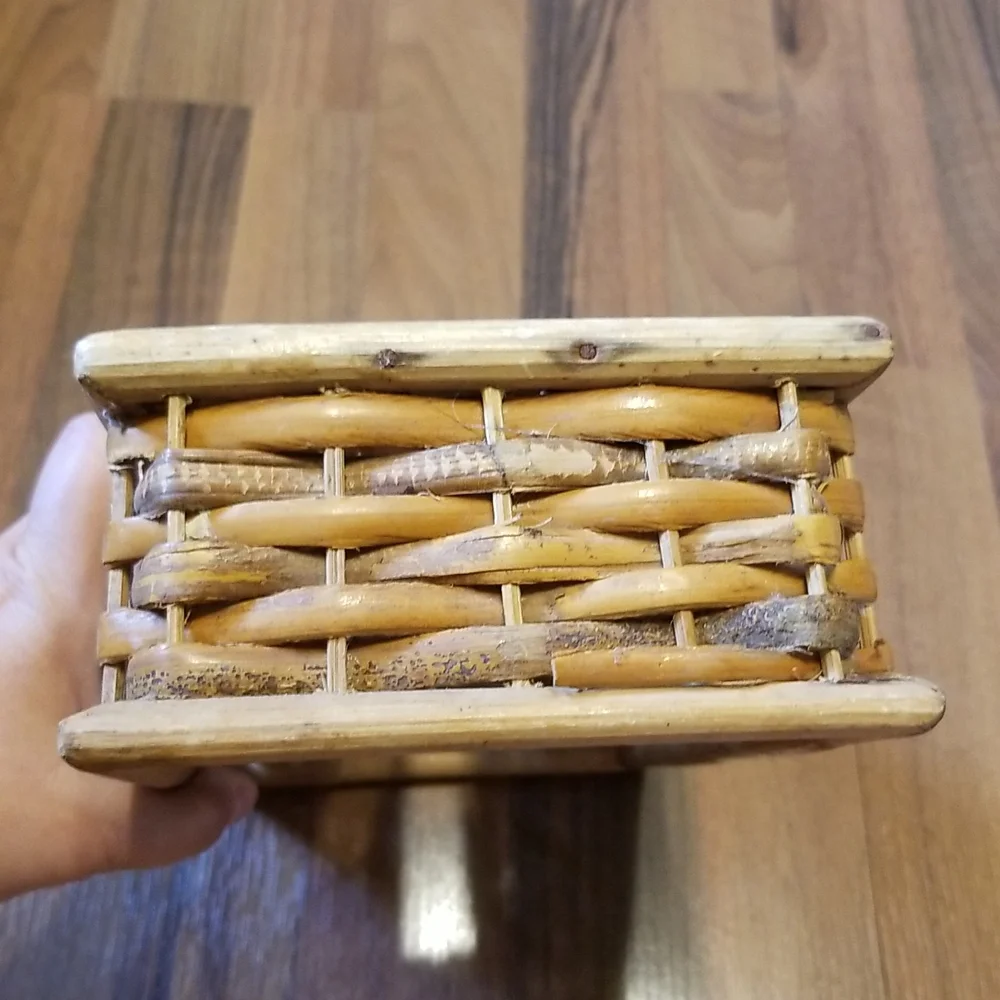 Bamboo Rattan Tissue Box Cover